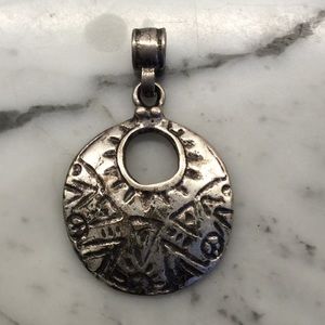 Metal brutalist style pendant